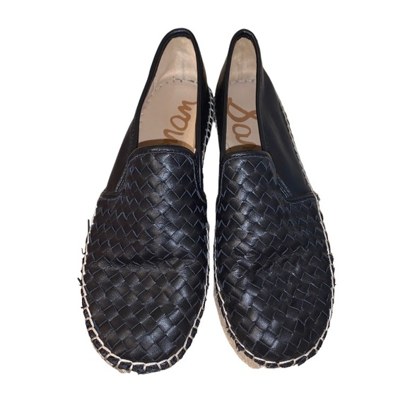 SAM EDELMAN Catherine black leather espadrille loafers women’s shoes size 9 - Picture 12 of 16